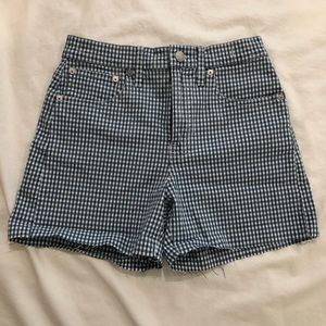 Madewell high rise denim searsucker looking shorts